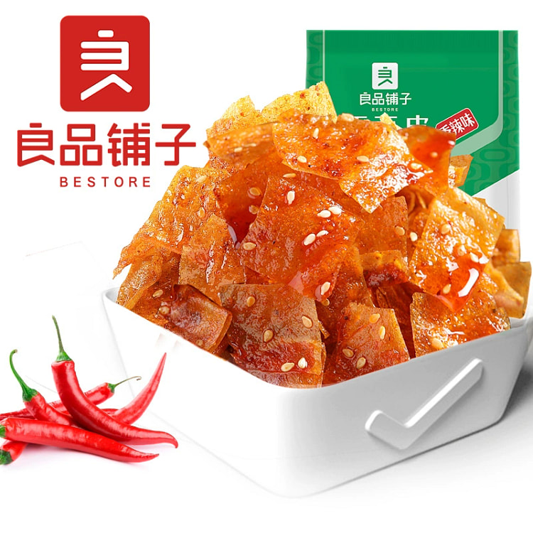 良品铺子巧豆皮网红大辣片60g*1袋