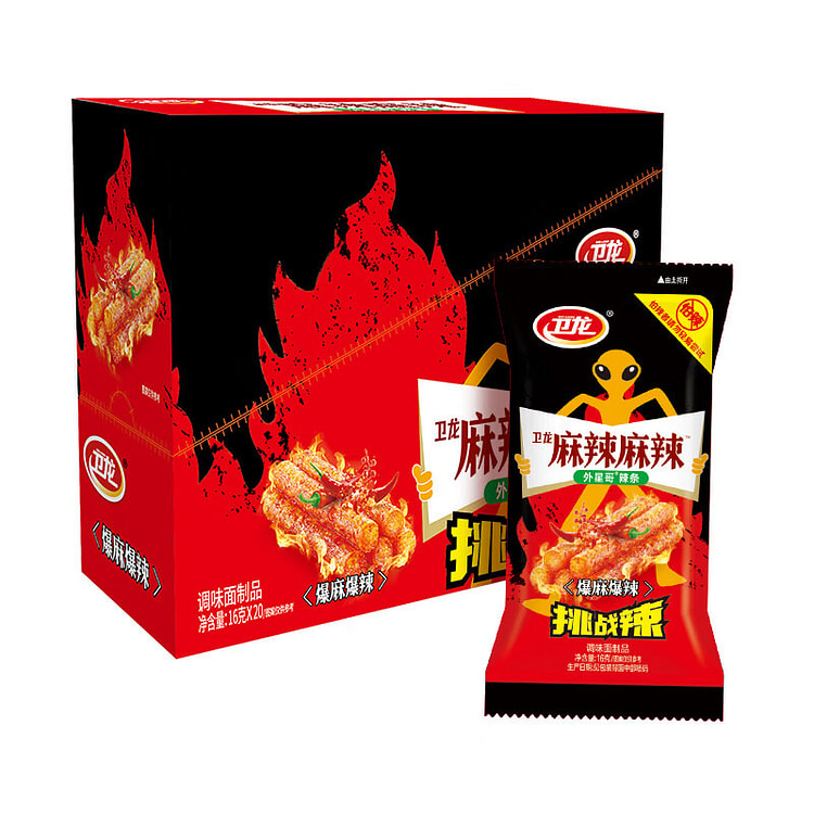 Weilong Spicy strips individuallysnack Super Mala 320 g