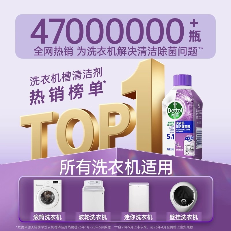 Dettol washing machine cleaner lavender 750ml 750 ml - Weee!