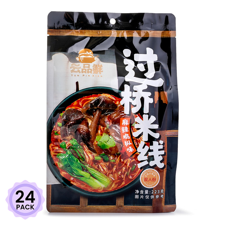 云品鲜 过桥米线 麻辣鸡枞味 7.76 盎司*24 包