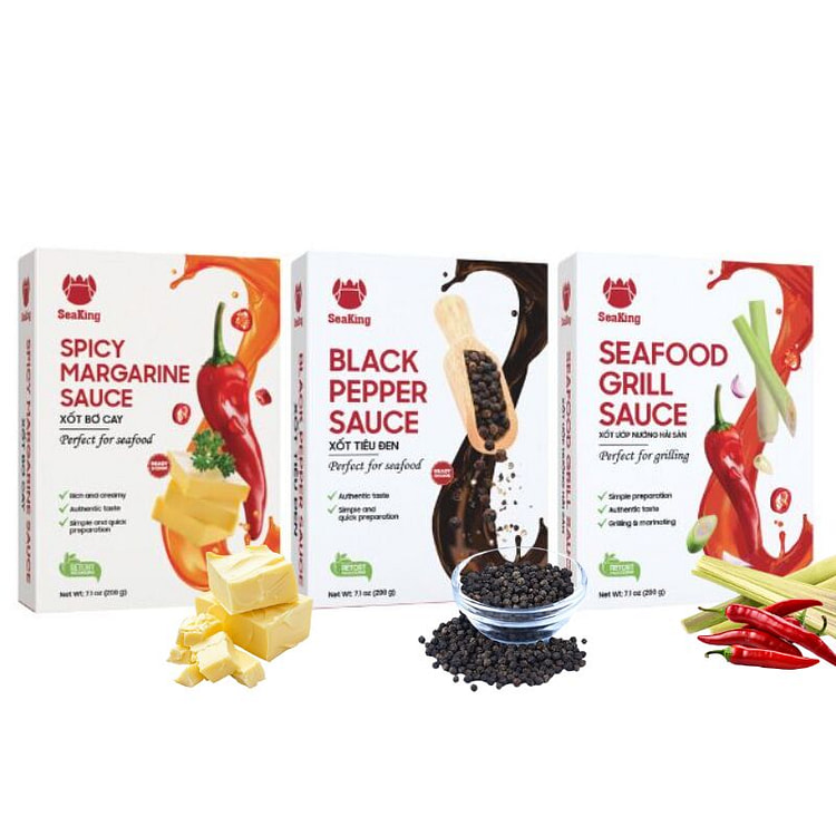 Seafood marinade, black pepper & spicy butter