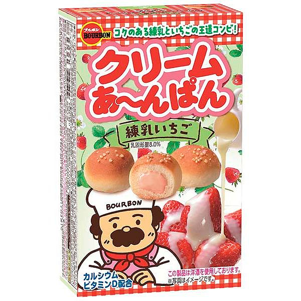Bourbon Cream Sandwich Bread Strawberry Flavor 38g 1 each