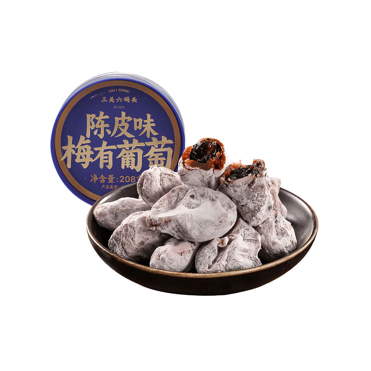 三关六码头  陈皮味梅子干 208 克