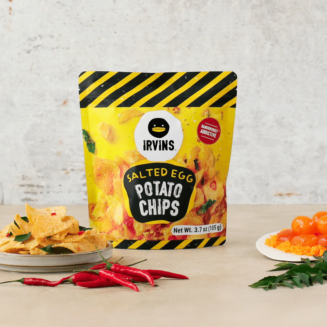IRVINS Salted Egg Potato Chips 95g 1 count
