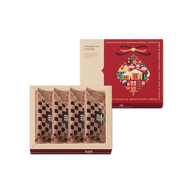 HENRI 圣诞限定 巧克力费南雪礼盒 4枚装 1 盒