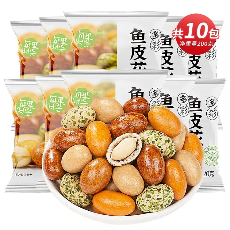 每果时光 鱼皮花生 200g 200 克
