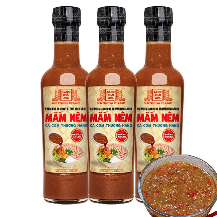 高级发酵鱼酱（Mắm Nêm）组合 – 3瓶