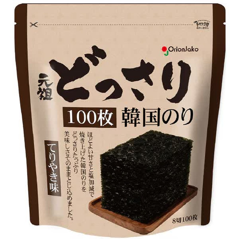 Orion Jaco Korean Seaweed Teriyaki 100 Sheets 1 each