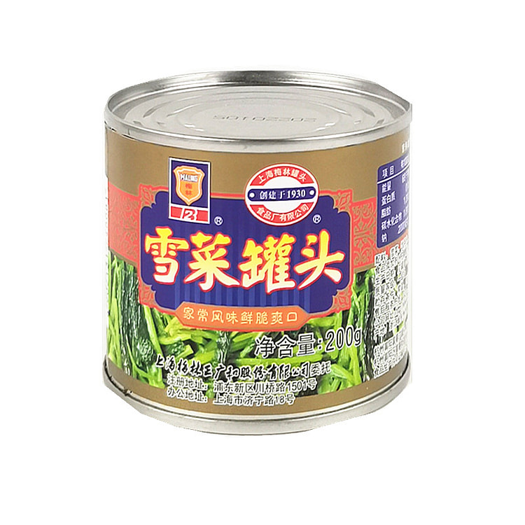 梅林雪菜罐头 家常风味鲜脆雪菜酱腌菜炖豆腐200g*1罐