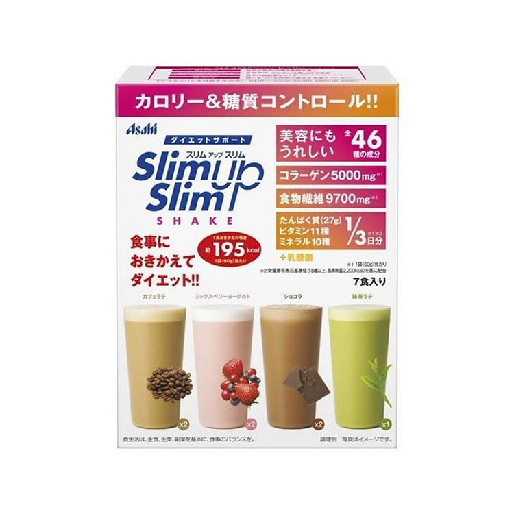 朝日 4种口味 控糖 减肥 代餐 奶昔 7包入