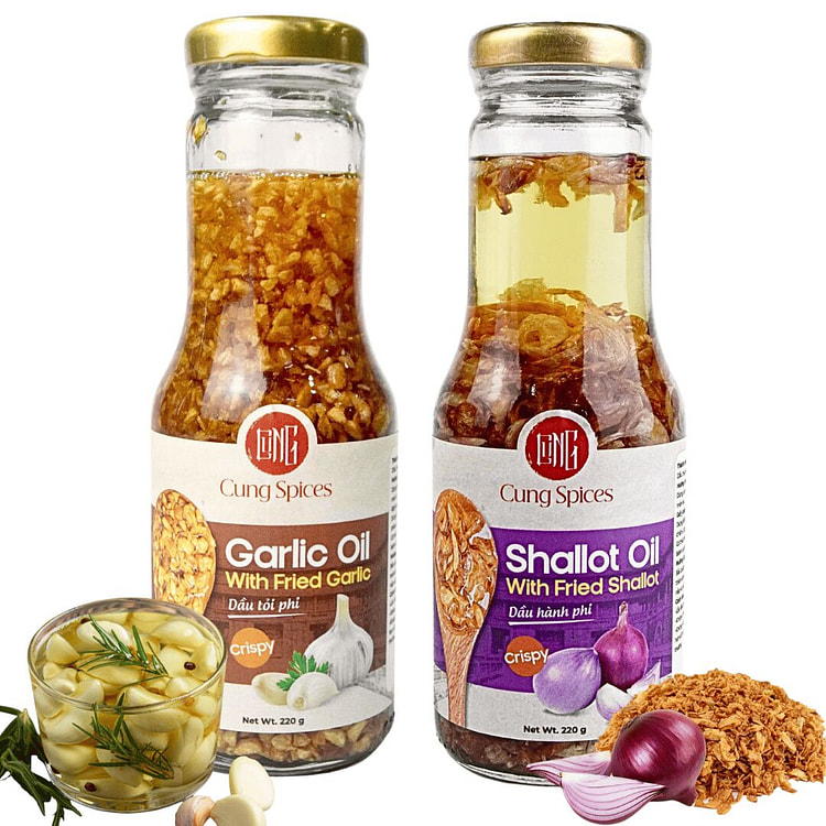 Cung Spices Shallot Oil and Garlic Oil Combo 2 bottle
