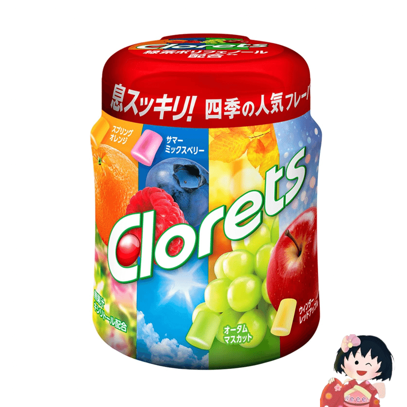 Clorets gum Clear mixed fruit flavor Bottle 140g 1 bottle