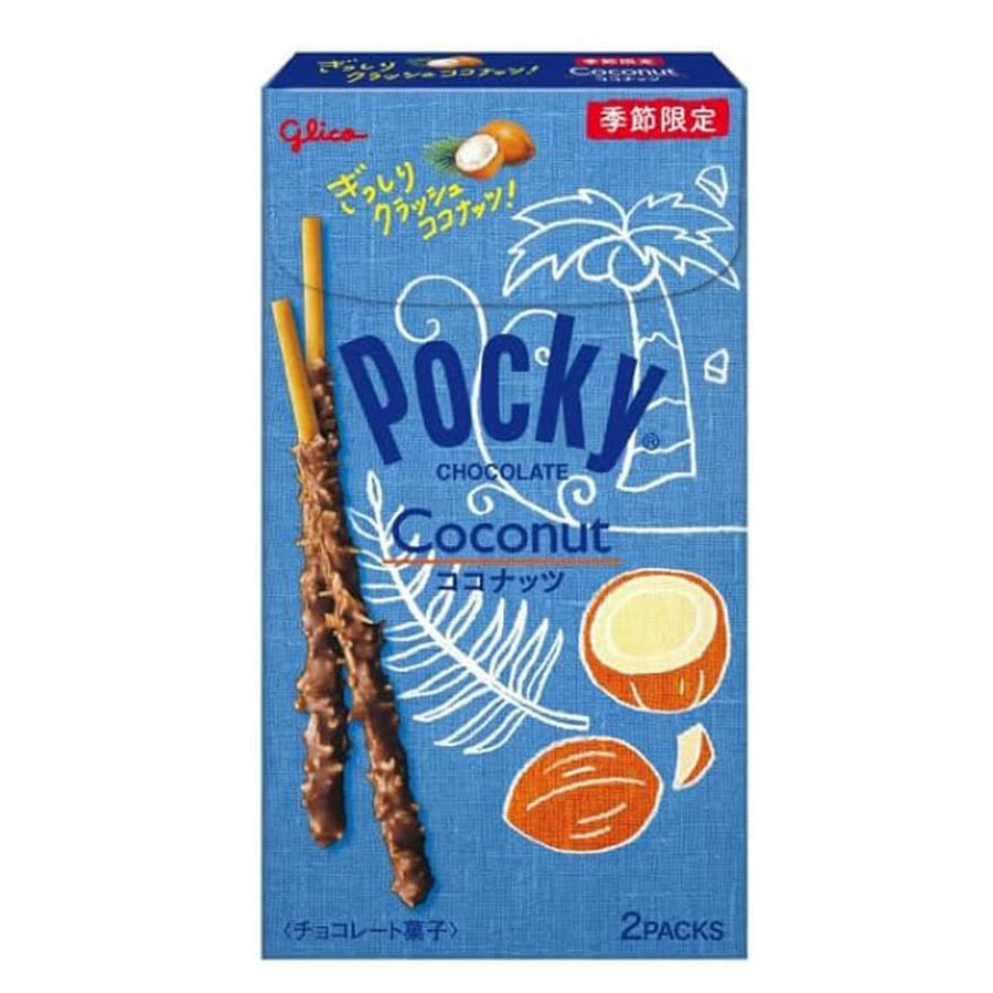 POCKY Coconut Coated Biscuit Sticks 2 Pack 1 box