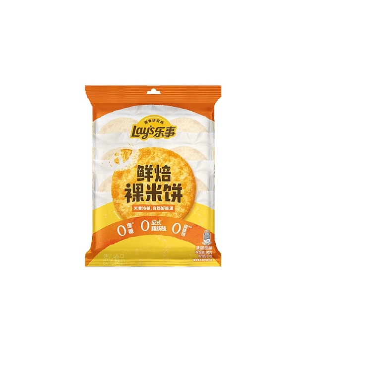 乐事鲜焙裸米饼小吃配料简单0添加米饼80g*1袋