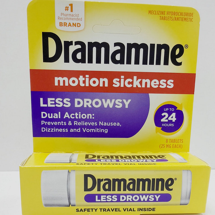 Dramamine OTC Less Drowsy Motion Sickness 25mg 8ct 1 box