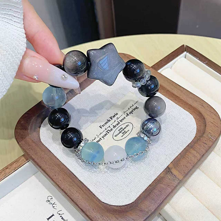 天然银曜石水晶手链 1条 1 箱