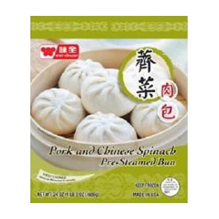 Wei Chuan Pork and Chinese Spinach Steamed Bun, Frozen 680 g