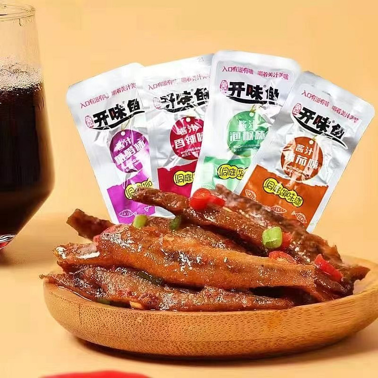 湖南童记开味鱼12g*10袋 （混合味）酱汁鱼洞庭湖味道小鱼仔