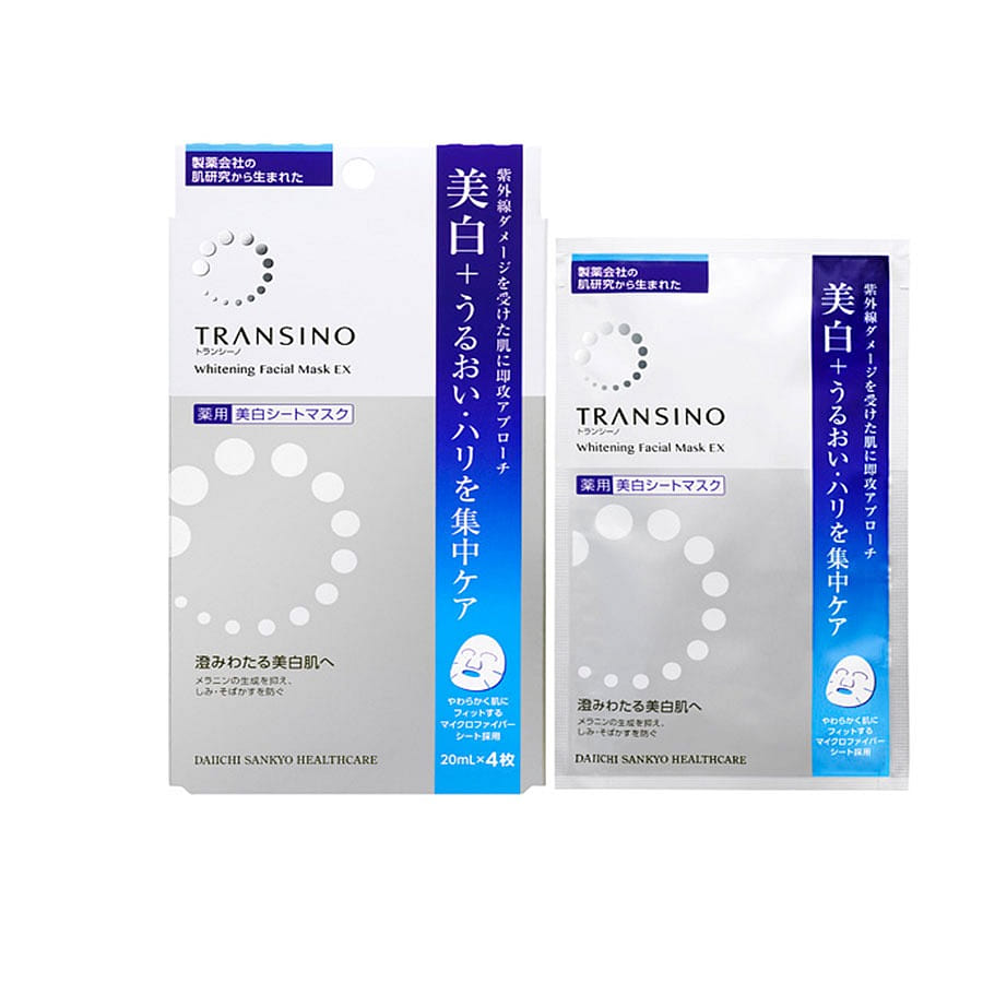 TRANSINO Whitening Facial Mask EX 4pcs/ 1 box