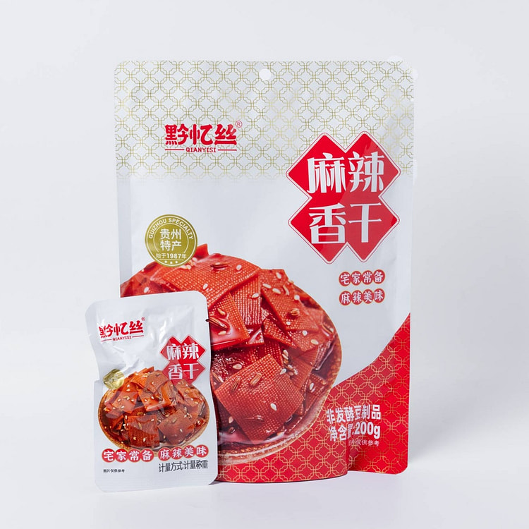 黔忆丝 麻辣香干豆腐干零食  贵州特产 独立小包 200 克