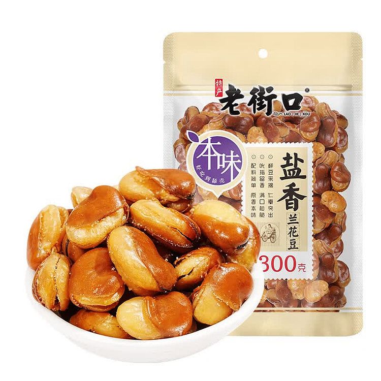 Laojiekou Salted Fava Beans 400g Spicy Snack 400 g