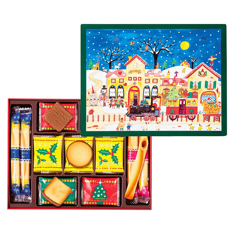 Yoku Moku Christmas Collection Cigare Cookie Assorted Tin 5 Types 46 Pieces