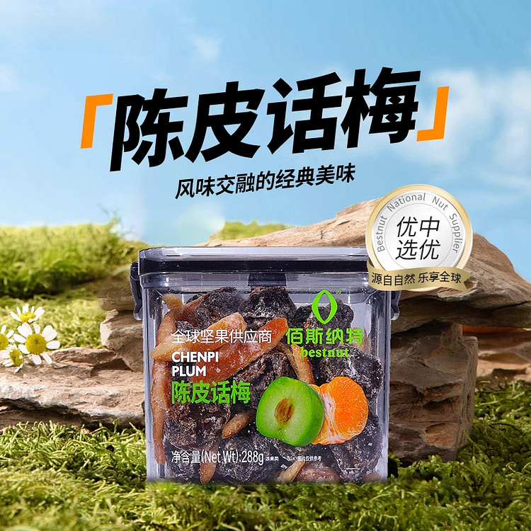 佰斯纳特陈皮话梅杨梅干蜜饯果脯 288g*1罐