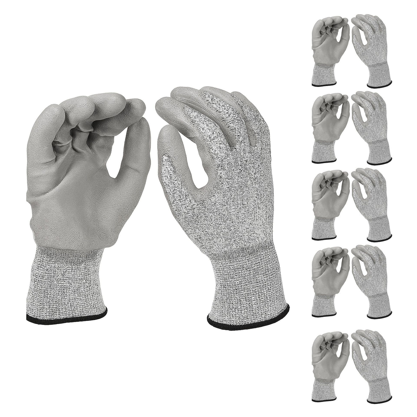 Black Melange HPPE Blended Glove M 5 count