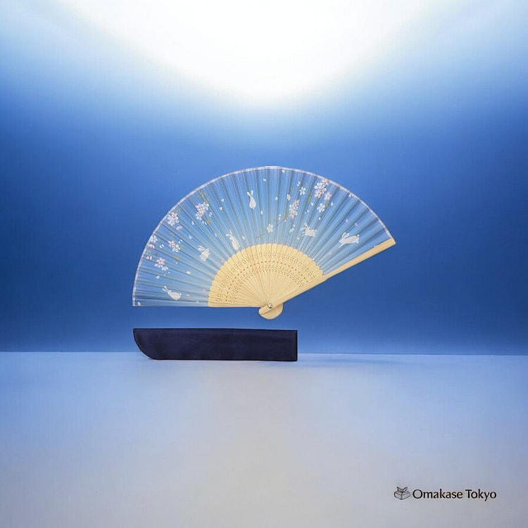 TOuWA 折扇-兔子樱花蓝 110 克