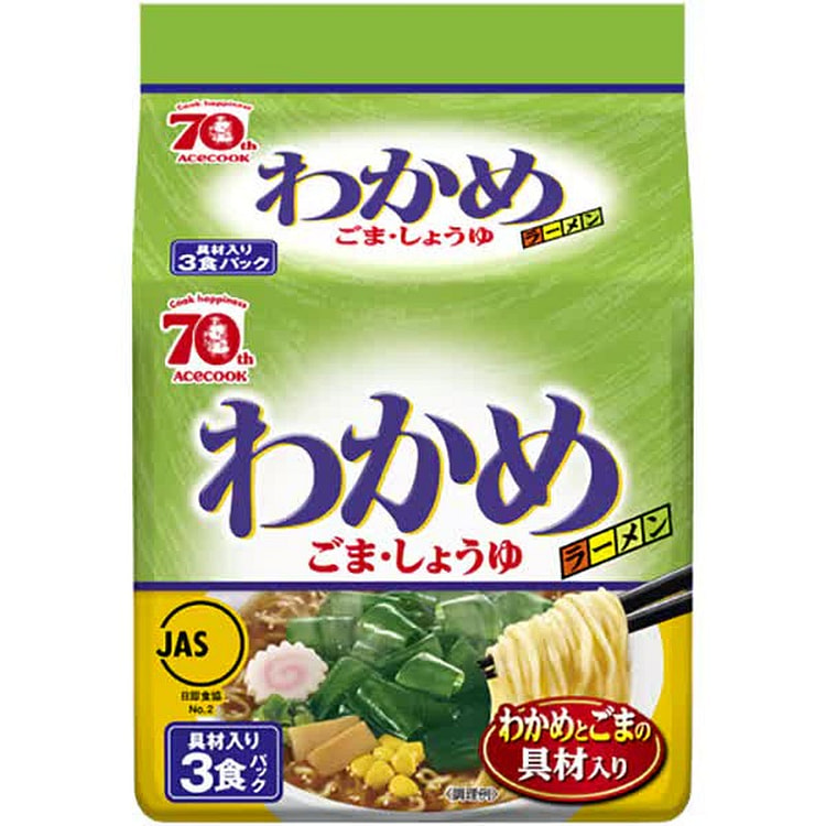 Acecook 海藻拉面 3包（芝麻酱油）