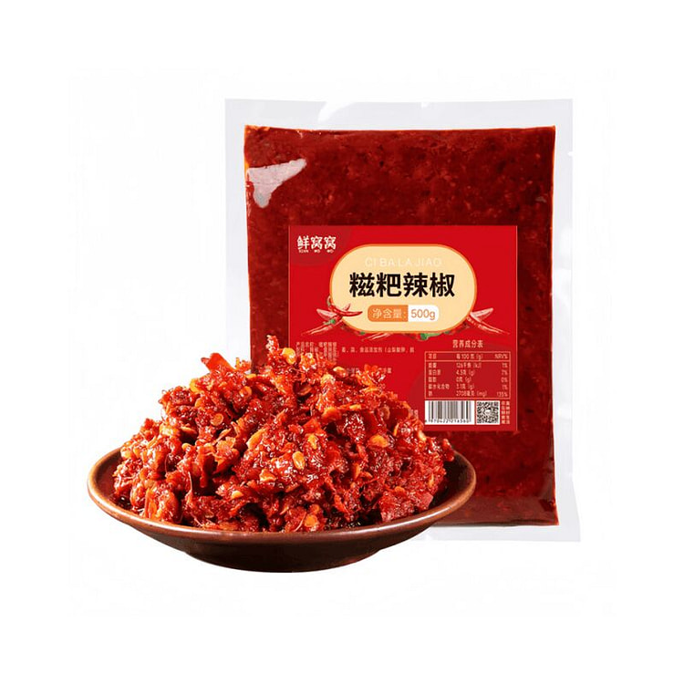 鲜窝窝 糍粑辣椒500g*1袋 500 克