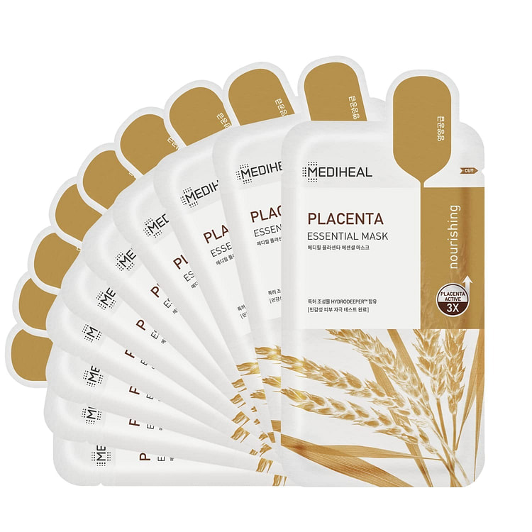 Mediheal Placenta Essential Mask 10pcs 10 count