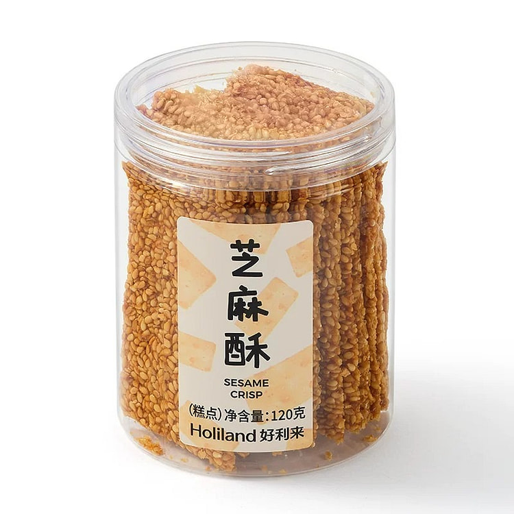 好利来芝麻酥休闲零食小吃盒装芝麻饼干特产糕点点心 120 克