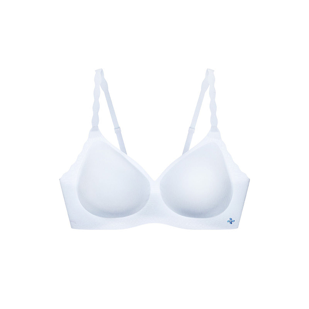 Ubras No Size Mint Cool V-neck Wave Bra Back Hook Style – Standard – Ripple Blue – One Size 100 g