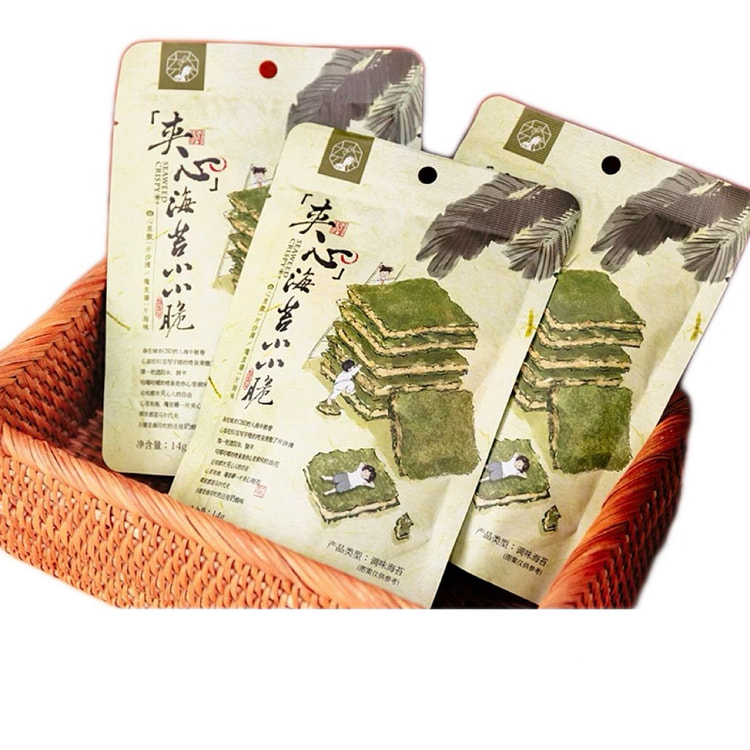 海苔小小脆奶酪芝士夹心零食6包/84g 6 包