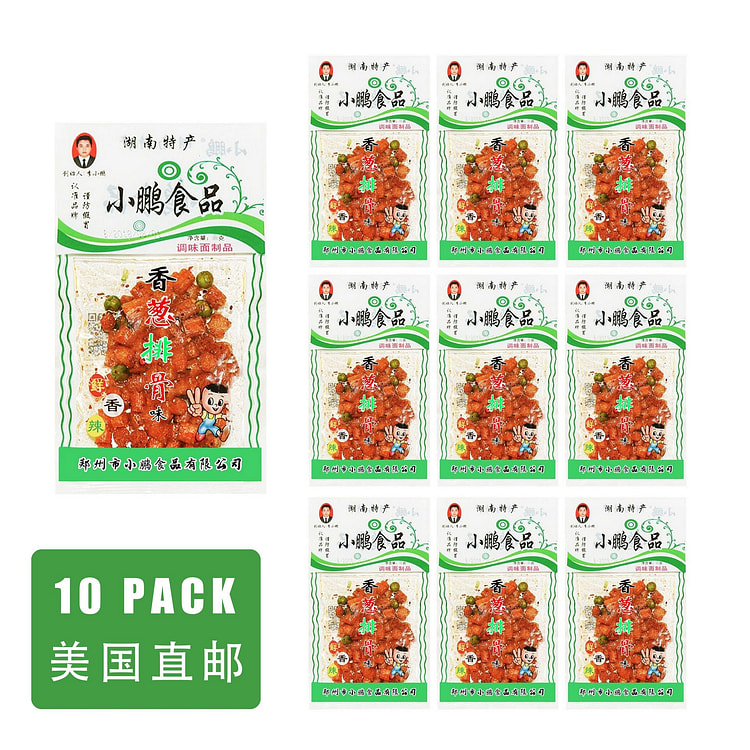 【美国直邮】小鹏 辣条调味面制品豌豆（香葱排骨味 ）10包