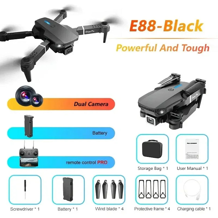 Mini Drone with Camera HD 1080P Foldable Quadcopte 1 box