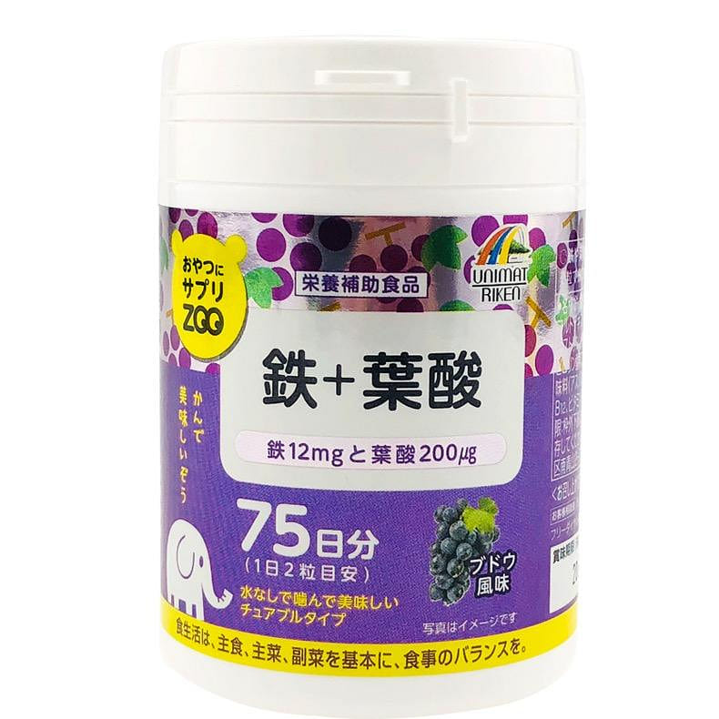 Supplement ZOO Series For Snacks Iron + Folic Acid 150T 1 個