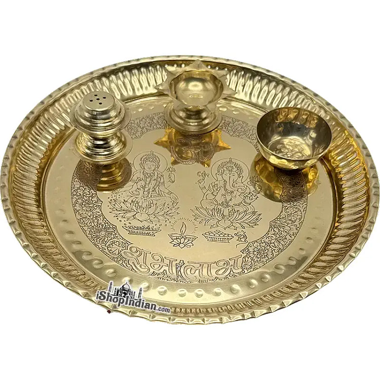 Pooja Thali - Pure Brass - 9"