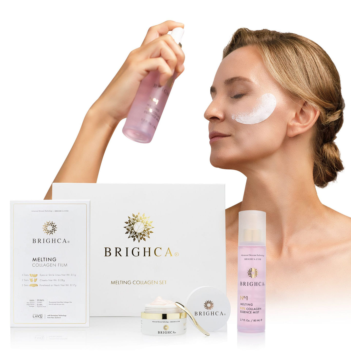 BRIGHCA Melting Collagen Set | Anti-Aging Nanofiber Collagen Skincare 2 lb