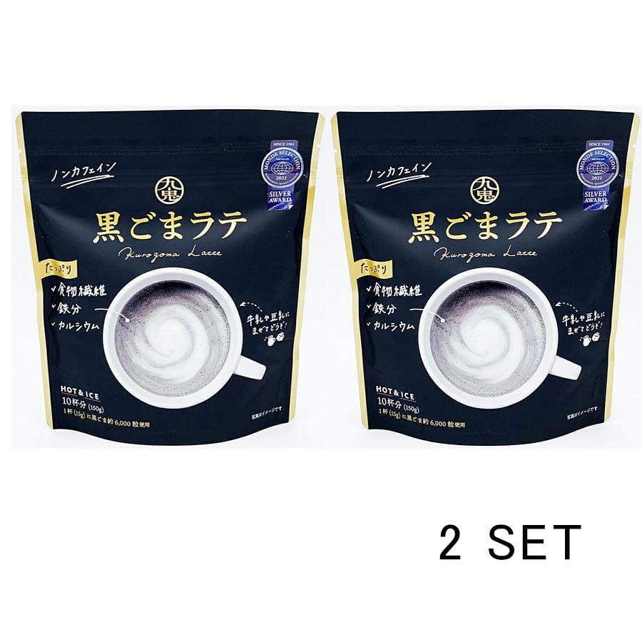 KUKI Black Sesame Latte Decaf Slightly Sweet 150g* 2 count