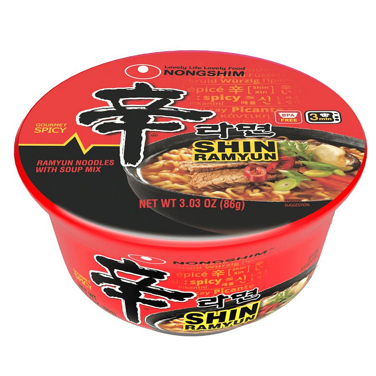 Nongshim Shin Ramyun Noodle Soup Bowl 1 each