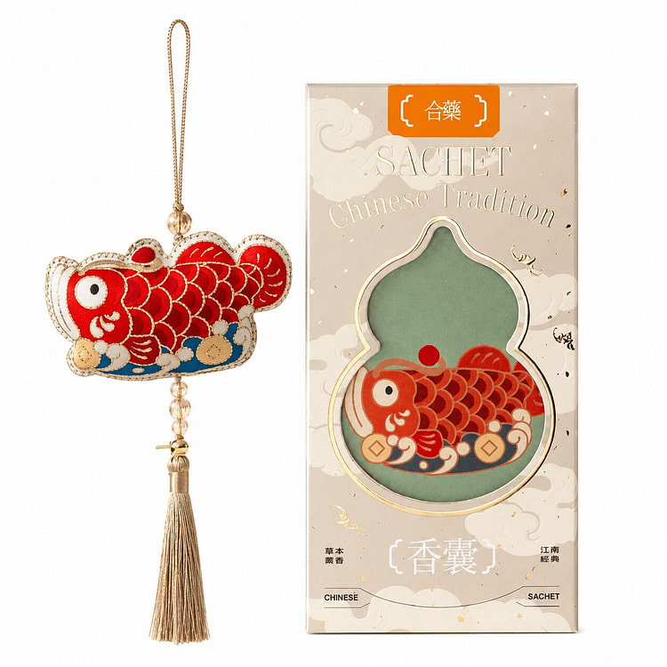 Chinese Traditional Sachet Mugwort Fish Hanging 1 each