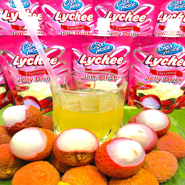 FILIPINO "COOL TASTE" LYCHEE JELLY DRINK! SARAP! 160 g (min 2)