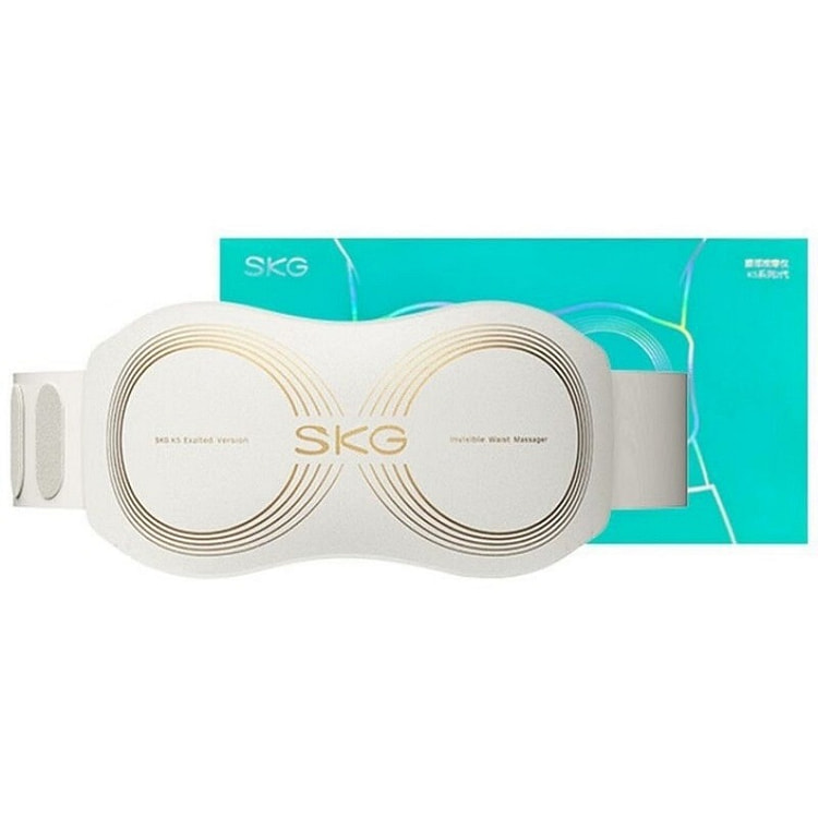 SKG 腰部按摩器K5二代护腰按摩珍珠白 1个装