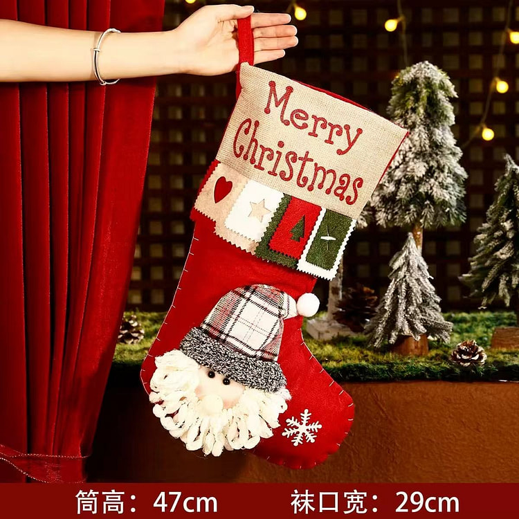 圣诞袜礼物袋 圣诞装饰装挂饰 圣诞老人款 1件 1 份