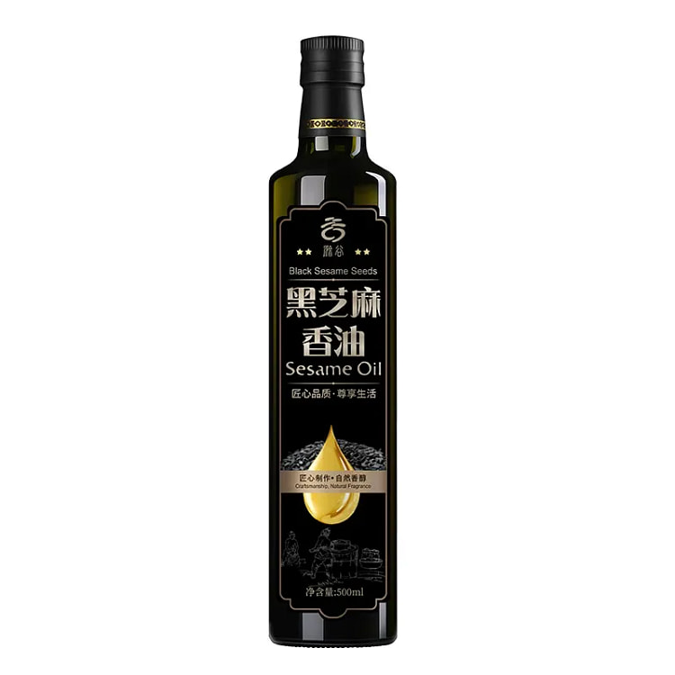 Chugu black sesame oil 500ml*1 bottle. 500 ml