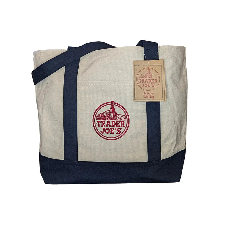 Trader Joe's Large Reusable Canvas Tote Bag 1 each