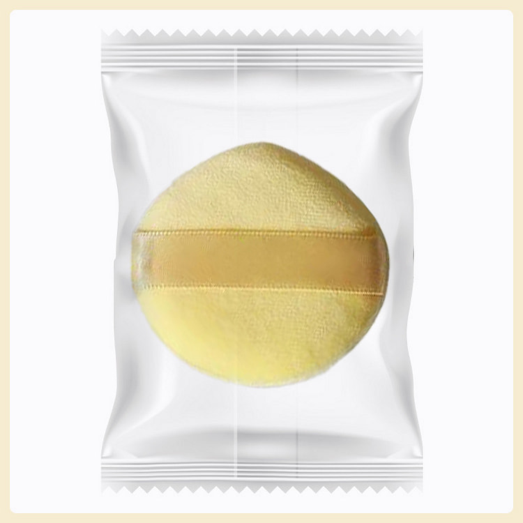 超软植绒粉扑粉扑散粉饼扑黄色 1 份