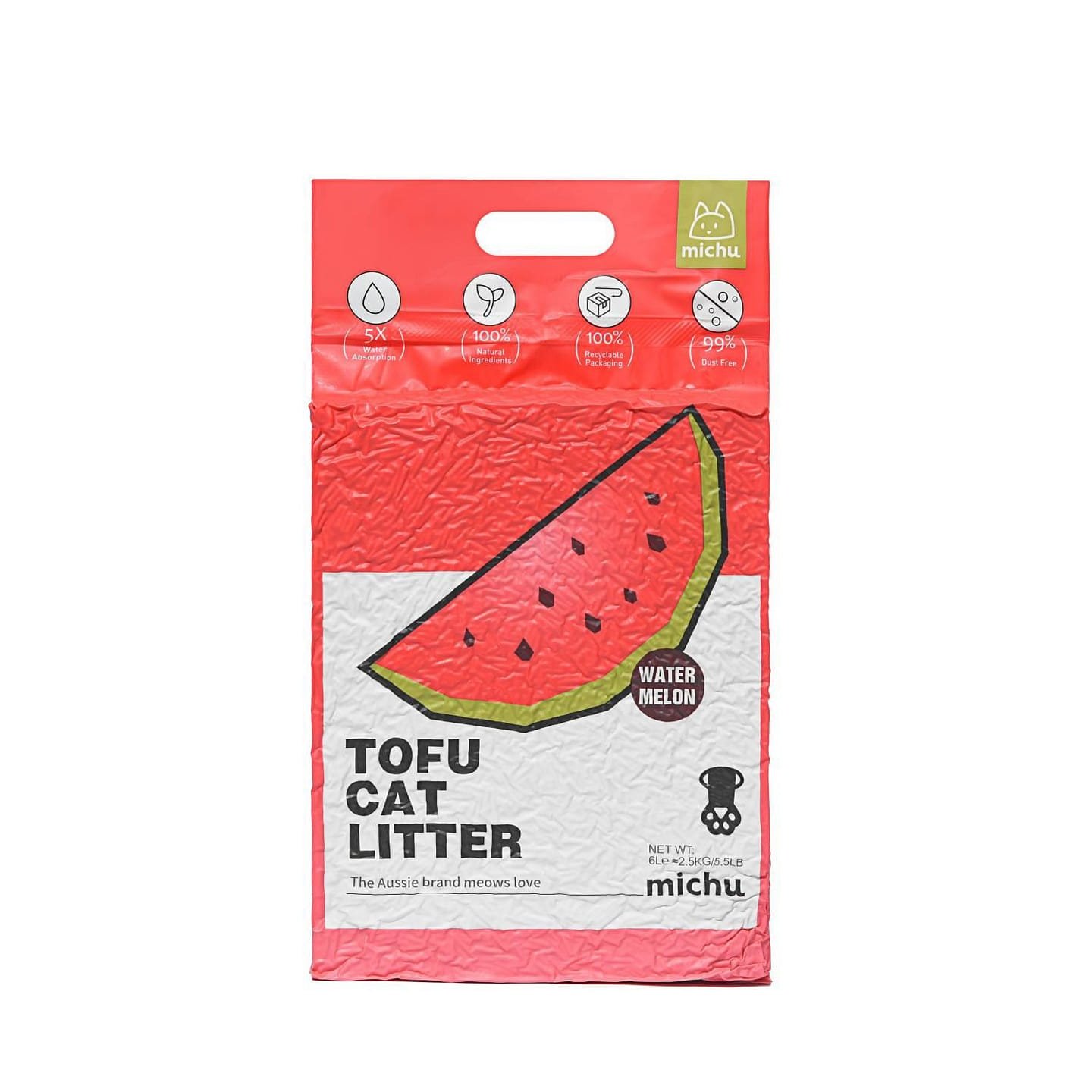 MICHU Tofu Cat Litter Watermelon 5 lb